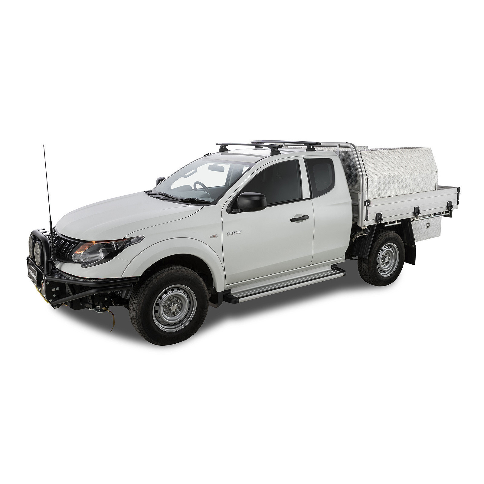 Kit 2 barres de toit noires RHINO-RACK Vortex RLT600 Ditch Mount • JA8628 