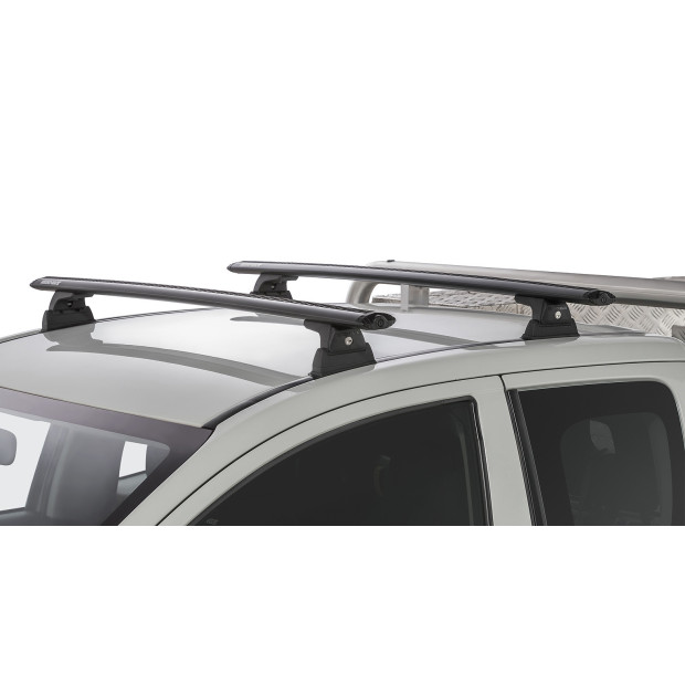 Kit 2 barres de toit noires RHINO-RACK Vortex RLT600 Ditch Mount • JA8628 