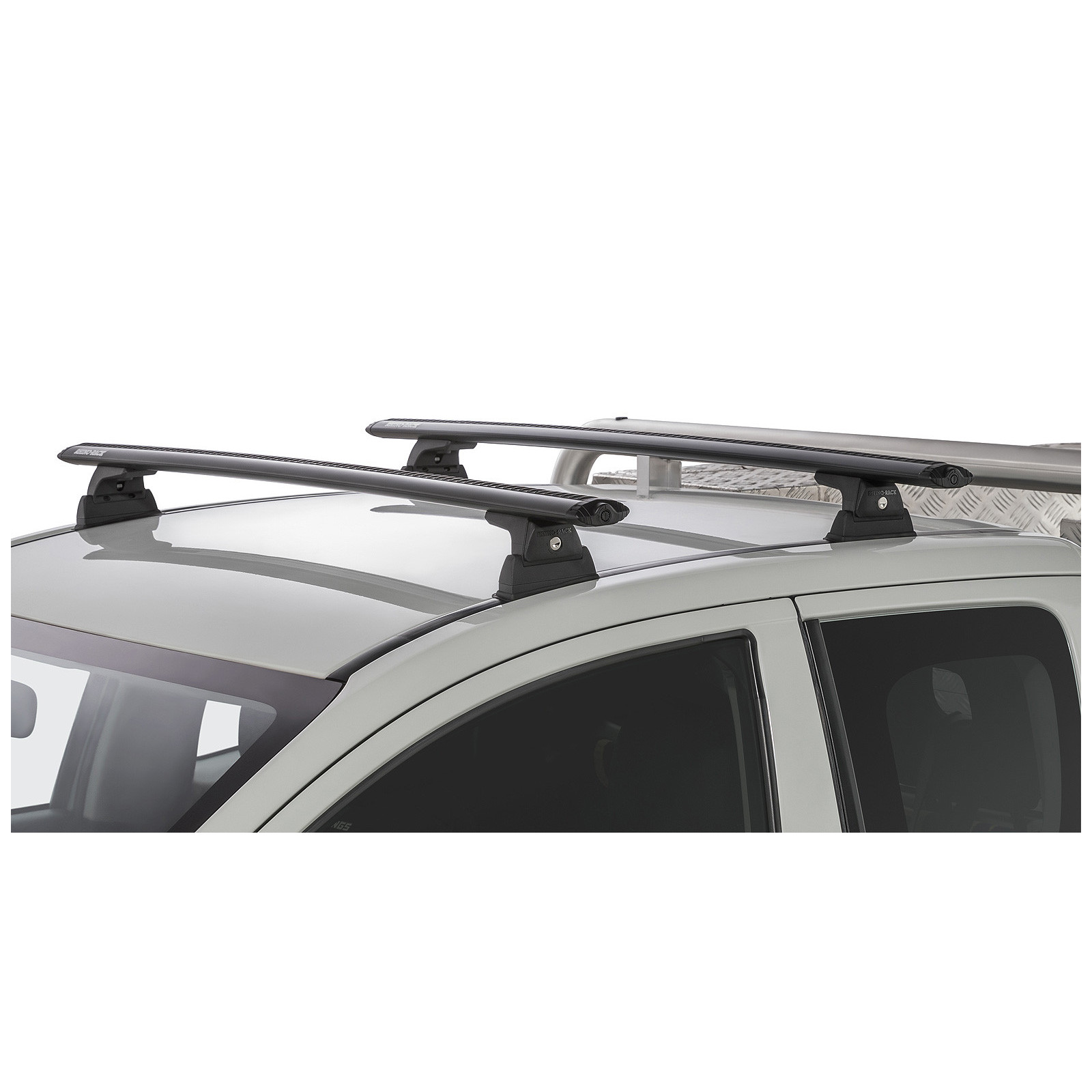 Kit 2 barres de toit noires RHINO-RACK Vortex RLT600 Ditch Mount • JA8628 