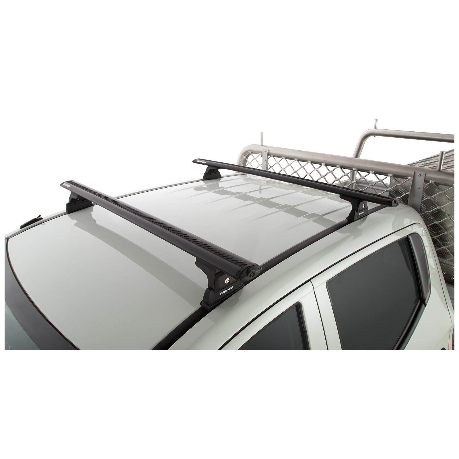 Kit 2 barres de toit noires RHINO-RACK Vortex RLT600 Ditch Mount • JA8628 