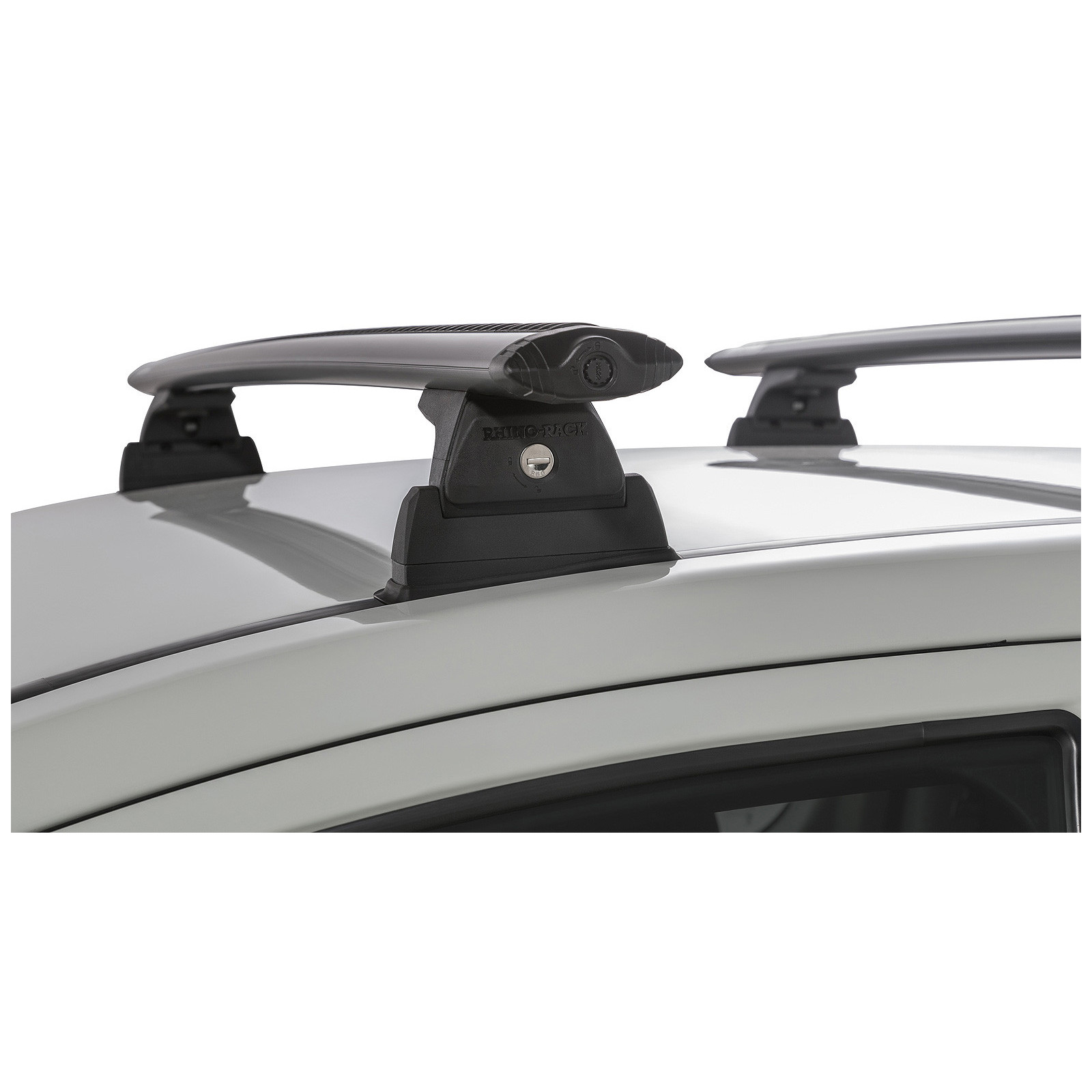 Kit 2 barres de toit noires RHINO-RACK Vortex RLT600 Ditch Mount • JA8628 