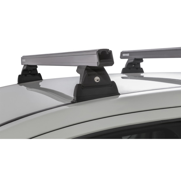 Kit 2 barres de toit noires RHINO-RACK Heavy Duty RLT600 Ditch Mount • JA8630 