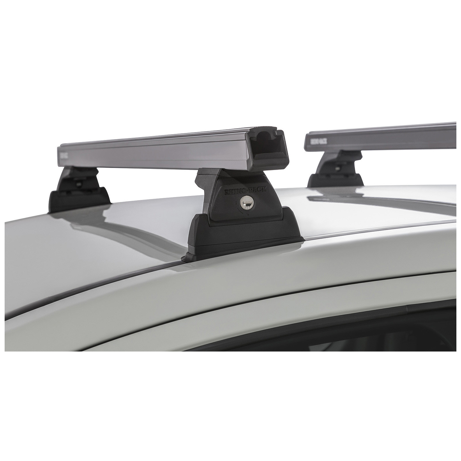 Kit 2 barres de toit noires RHINO-RACK Heavy Duty RLT600 Ditch Mount • JA8630 