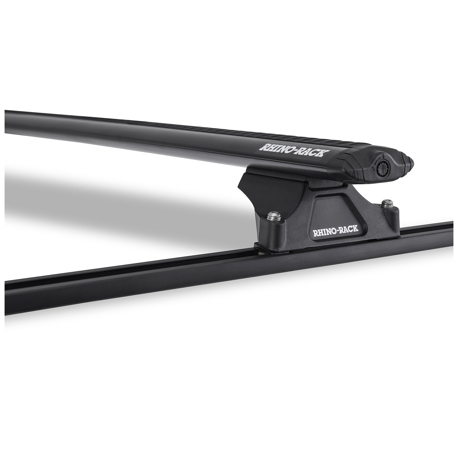 Kit 2 barres de toit noires RHINO-RACK Vortex RLTP Trackmount • JA8706 