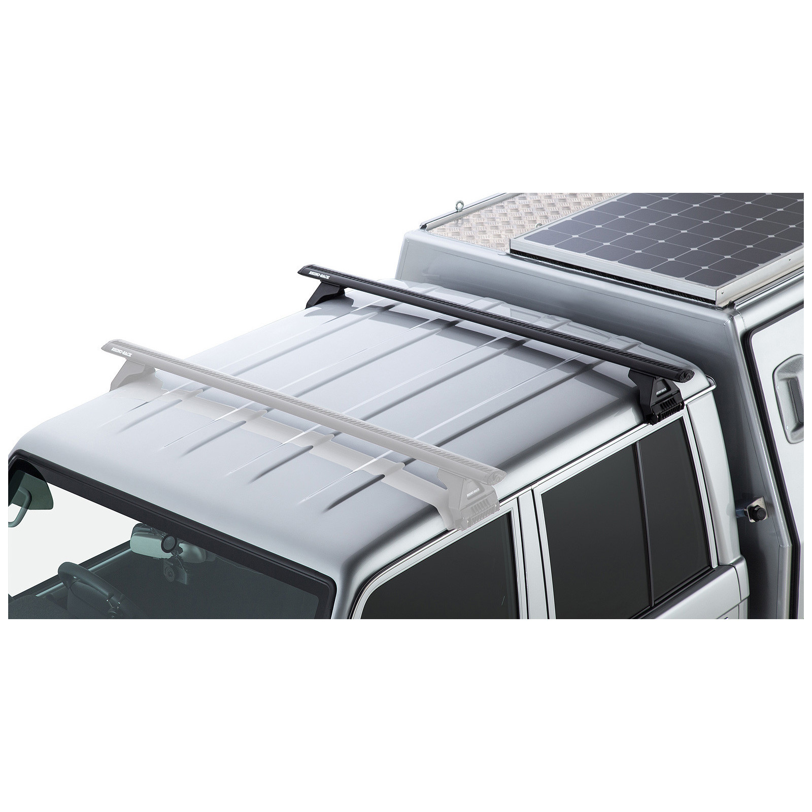 Kit 1 barre de toit noire RHINO-RACK Vortex RL110 • JA9079 