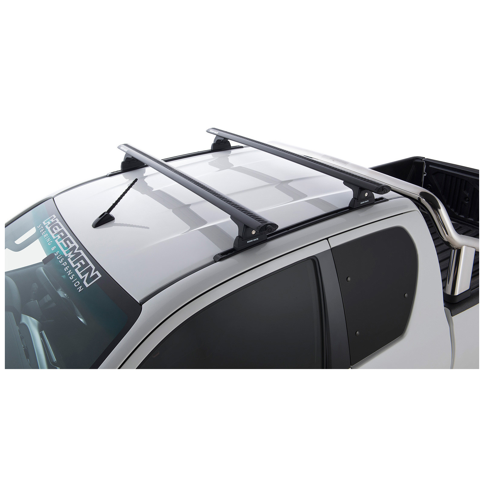 Kit 2 barres de toit noires RHINO-RACK Vortex RLT600 Trackmount • JA9126 