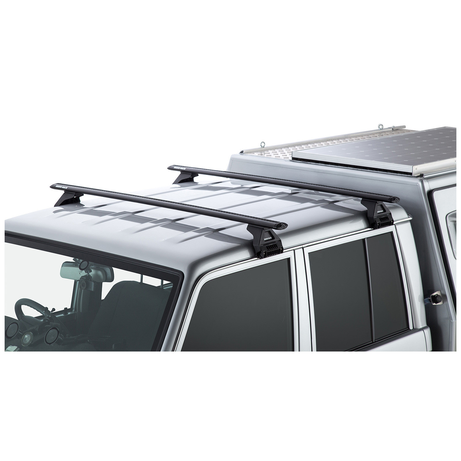 Kit 2 barres de toit noires RHINO-RACK Vortex RL110 • JA9217 