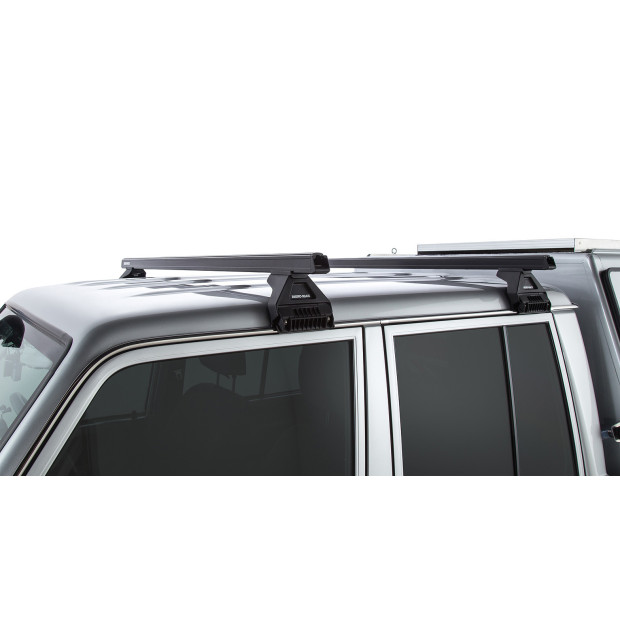 Kit 2 barres de toit noires RHINO-RACK Heavy Duty RL110 • JA9219 