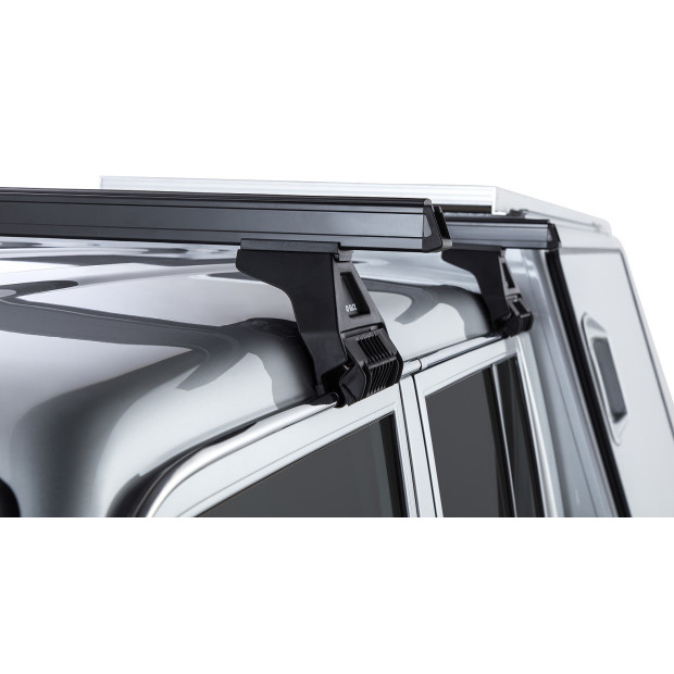 Kit 2 barres de toit noires RHINO-RACK Heavy Duty RL110 • JA9219 