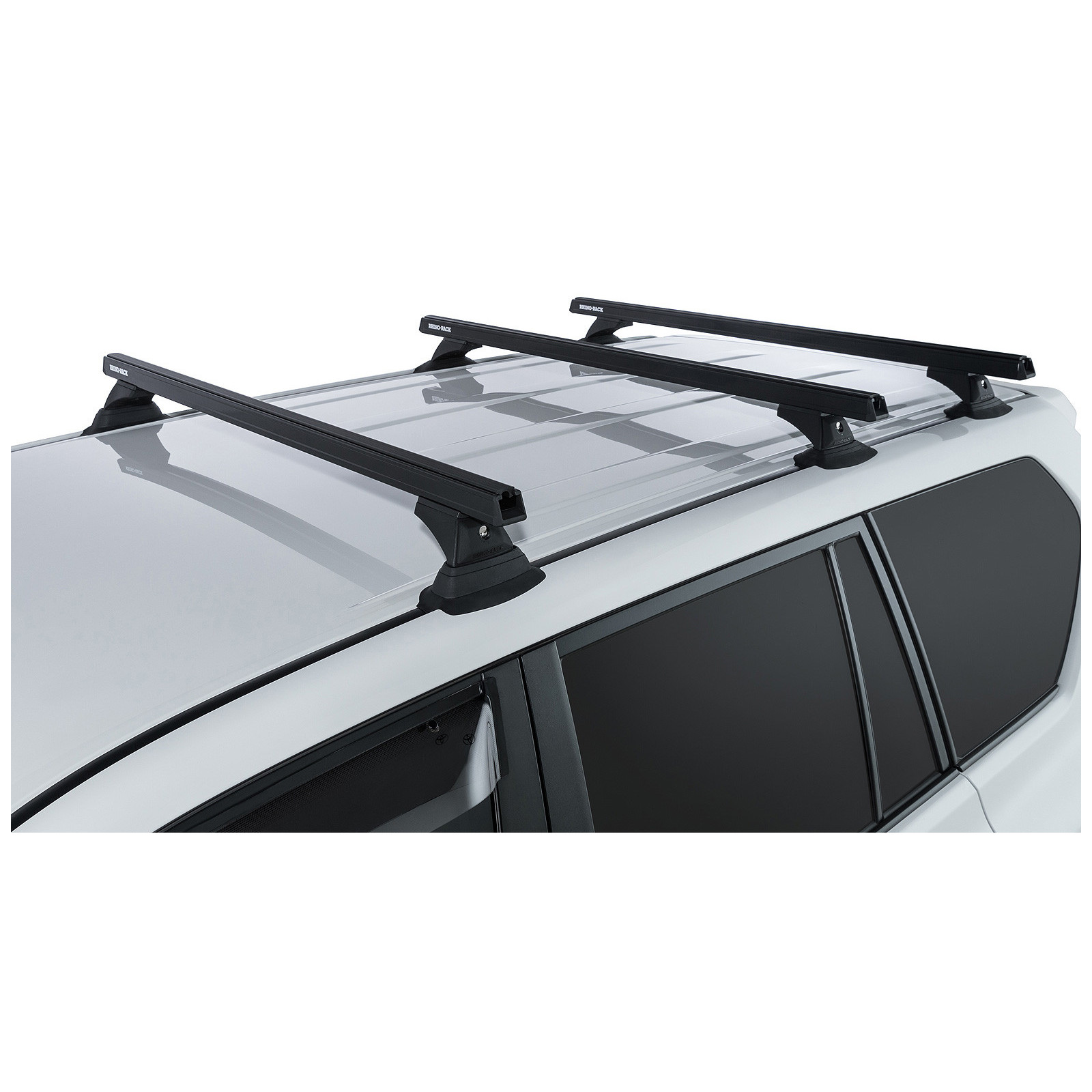 Kit 3 barres de toit noires RHINO-RACK Heavy Duty RCH • JA9438 