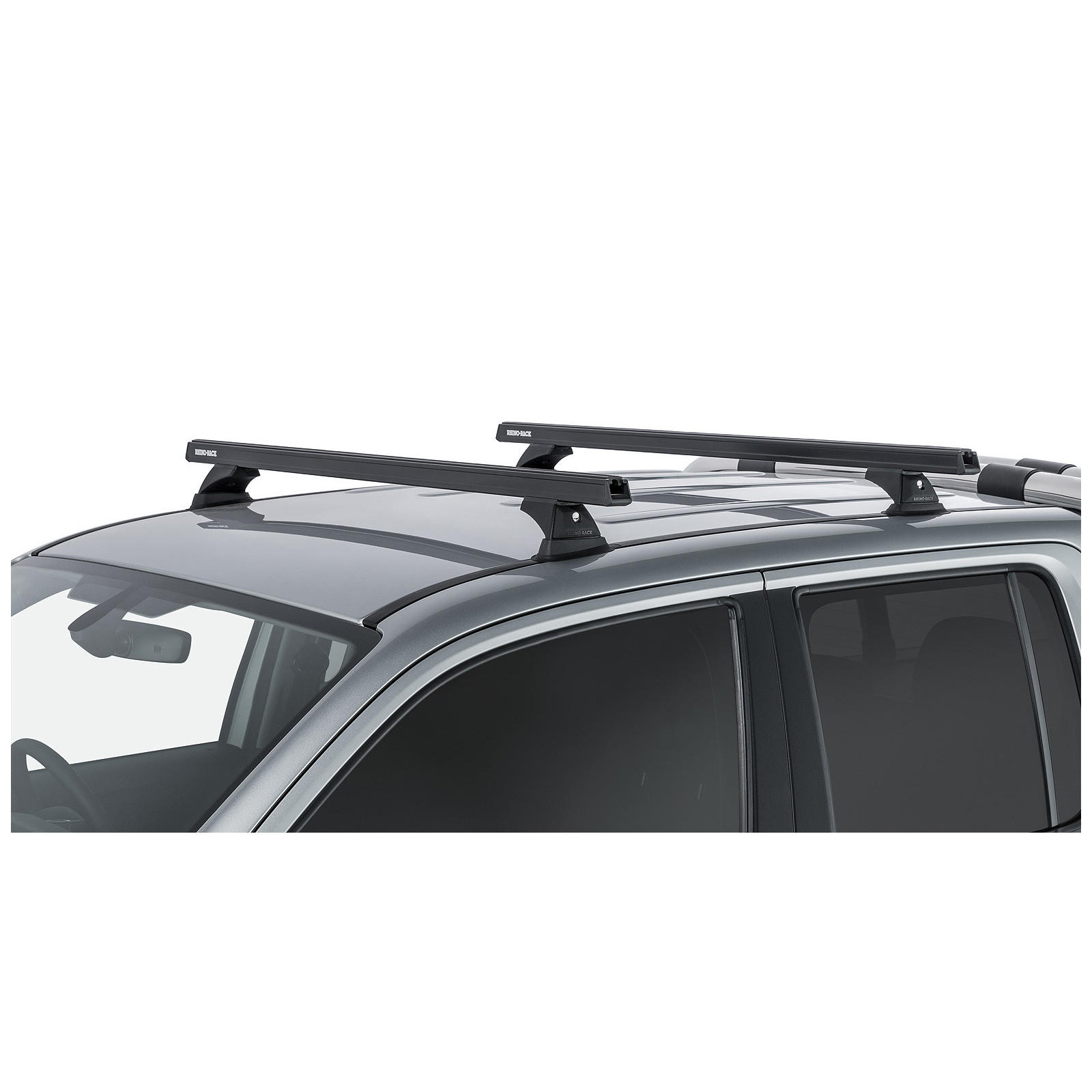 Kit 2 barres de toit noires RHINO-RACK Heavy Duty RCH • JA9478 