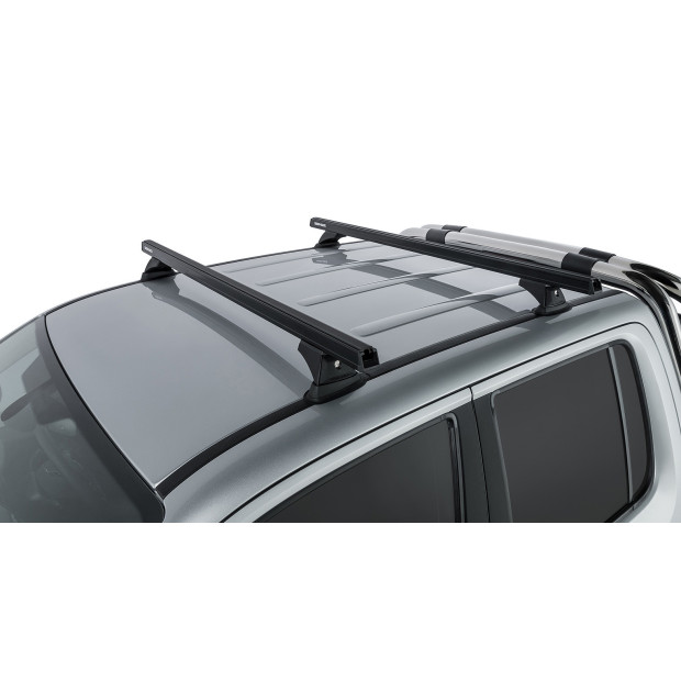 Kit 2 barres de toit noires RHINO-RACK Heavy Duty RCH • JA9478 