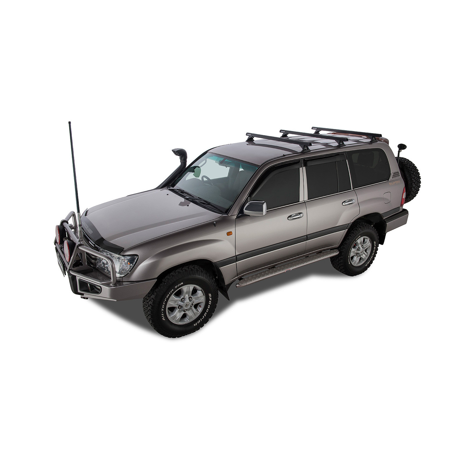 Kit 3 barres de toit noires RHINO-RACK Heavy Duty RCH • JA9480 