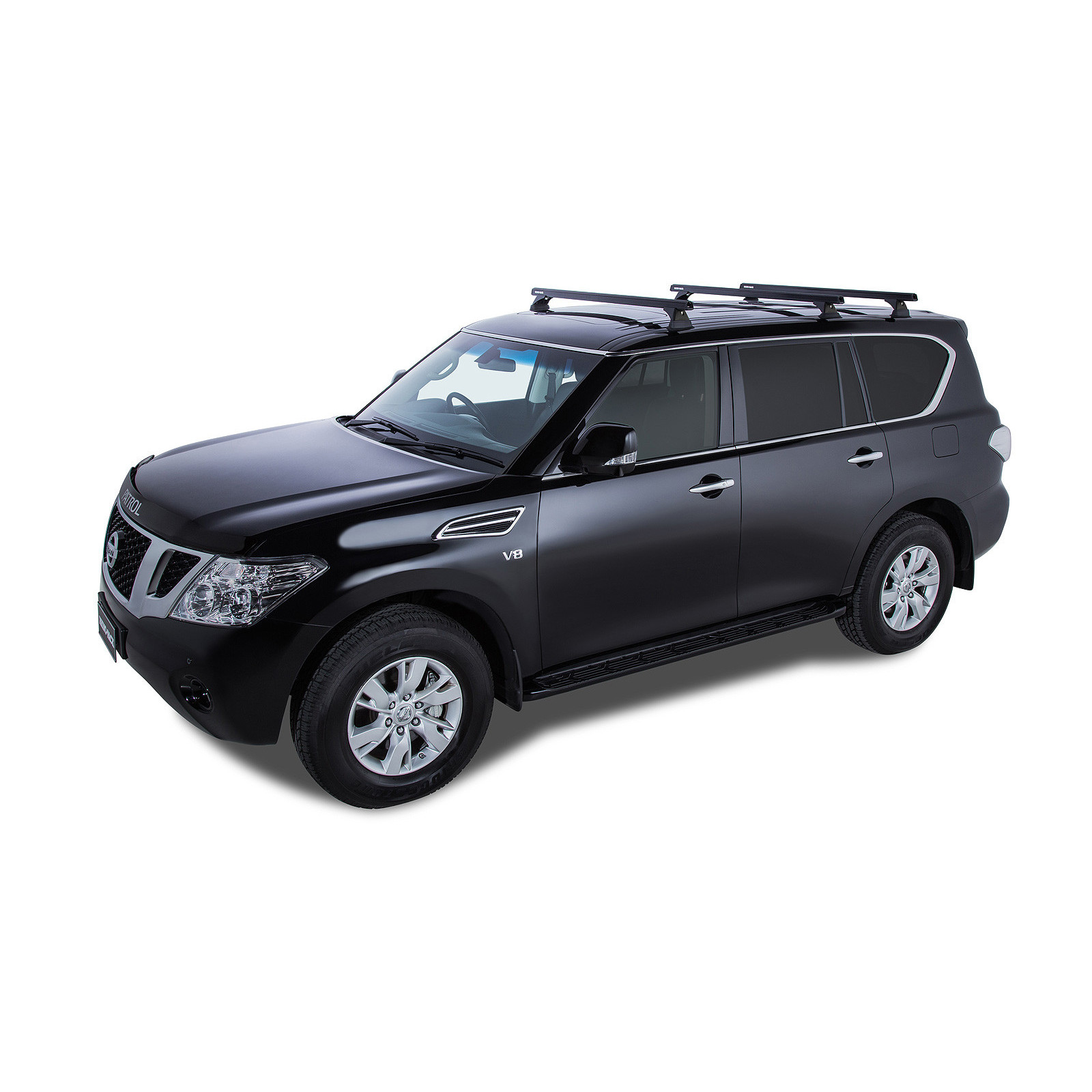 Kit 3 barres de toit noires RHINO-RACK Heavy Duty RCH • JA9483 