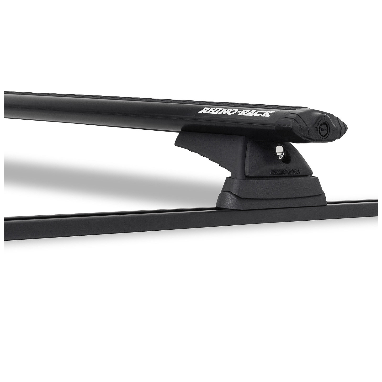 Kit 2 barres de toit noires RHINO-RACK Vortex RCL Trackmount • JB0022 
