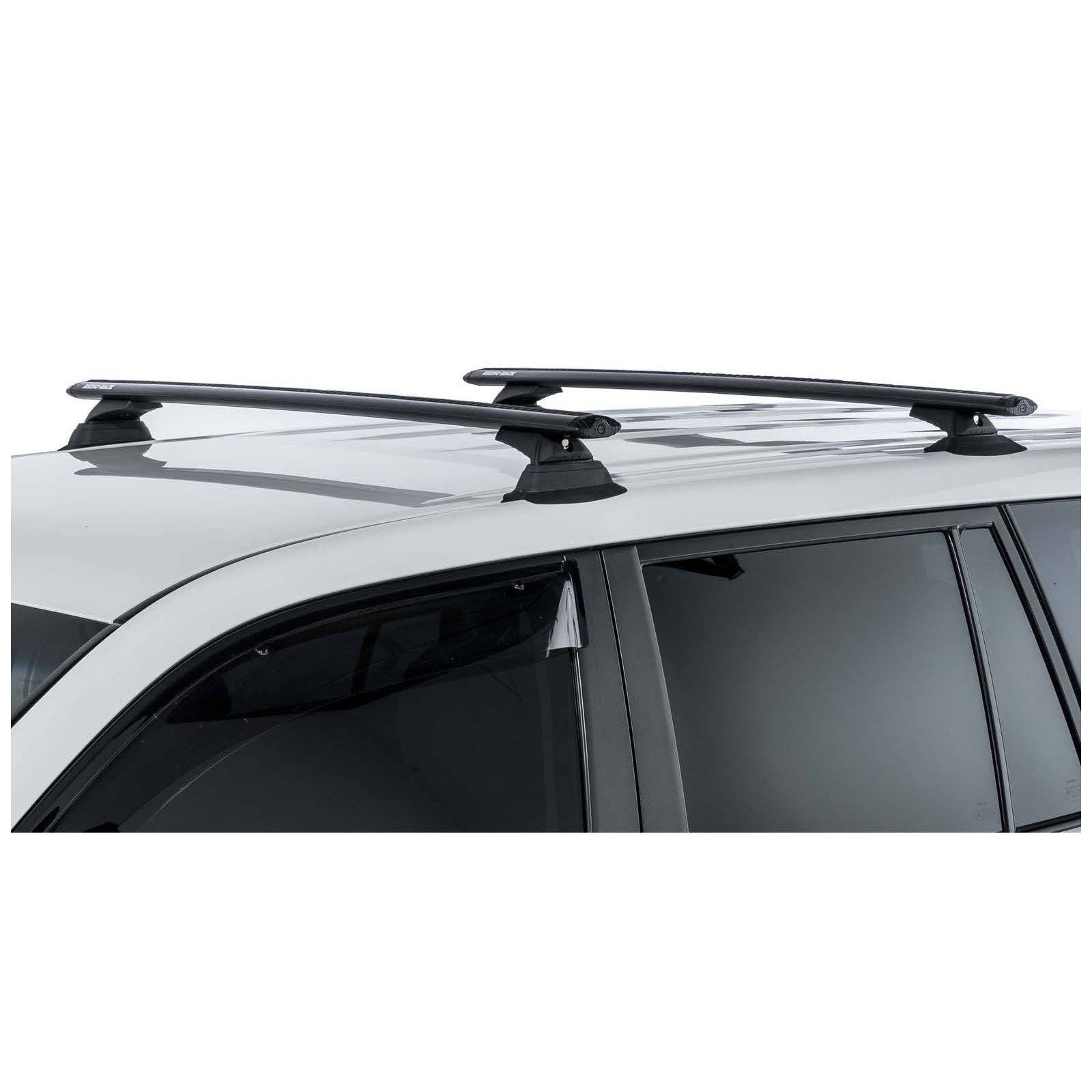 Kit 2 barres de toit noires RHINO-RACK Vortex RCL Trackmount • JB0078 