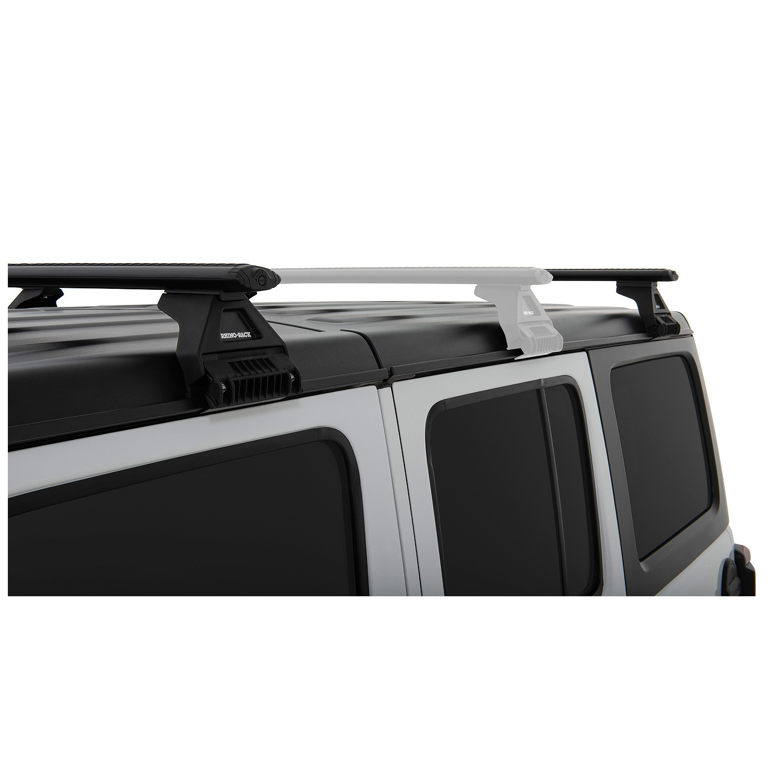 Kit 2 barres de toit noires RHINO-RACK Vortex RL110 • JB0099 