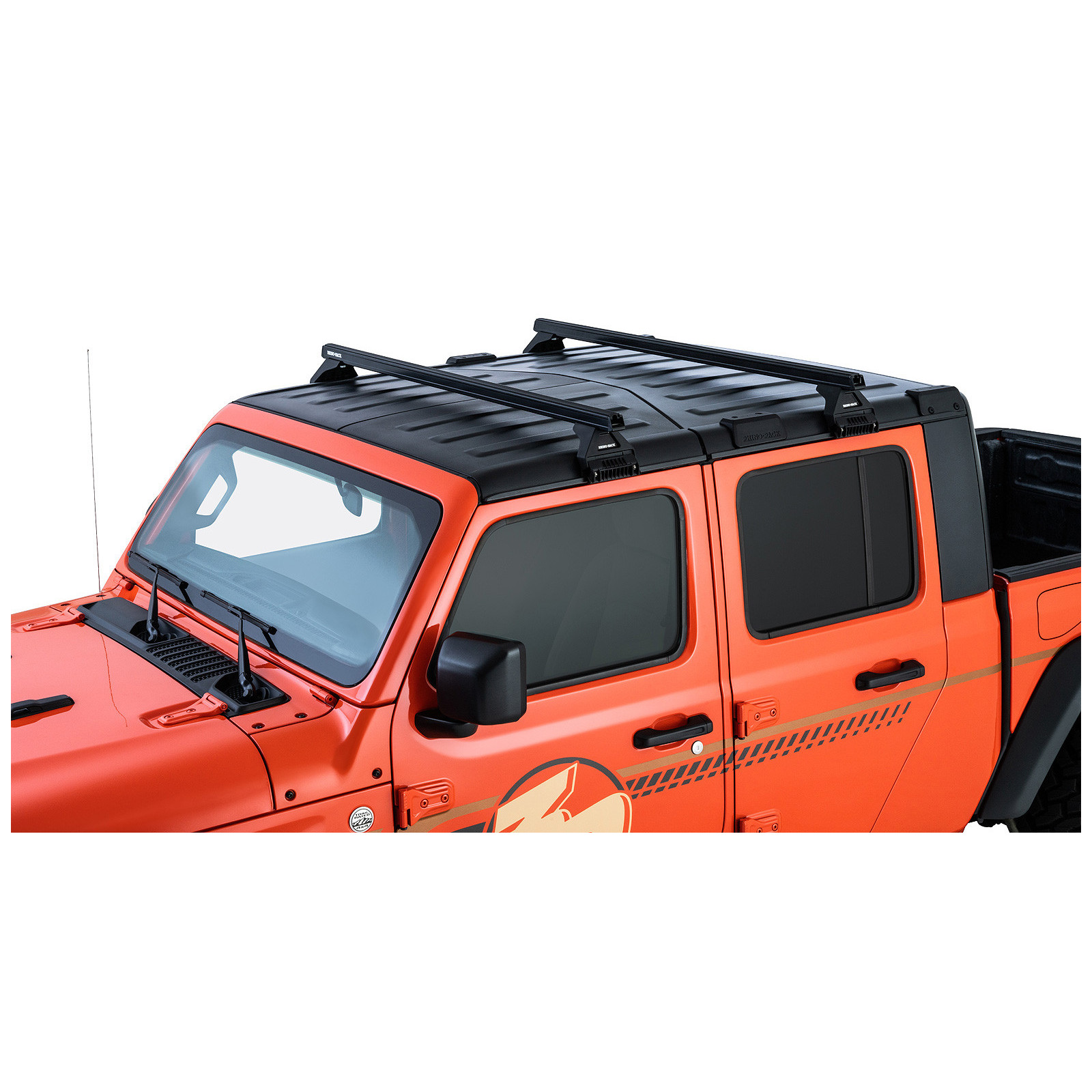 Kit 2 barres de toit noires RHINO-RACK Heavy Duty RL110 • JB0101 