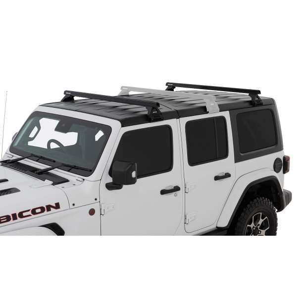 Kit 2 barres de toit noires RHINO-RACK Heavy Duty RL110 • JB0101 