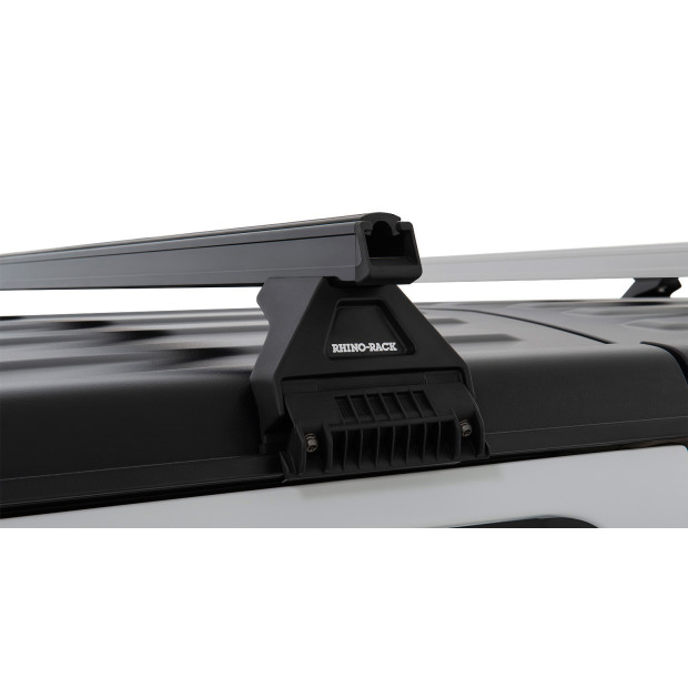 Kit 2 barres de toit noires RHINO-RACK Heavy Duty RL110 • JB0101 