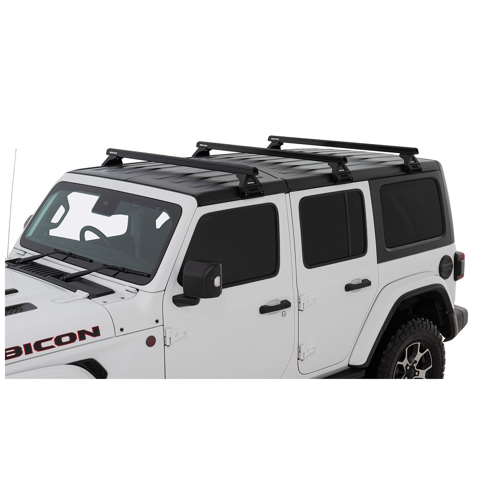 Kit 3 barres de toit noires RHINO-RACK Heavy Duty RL110 • JB0105 