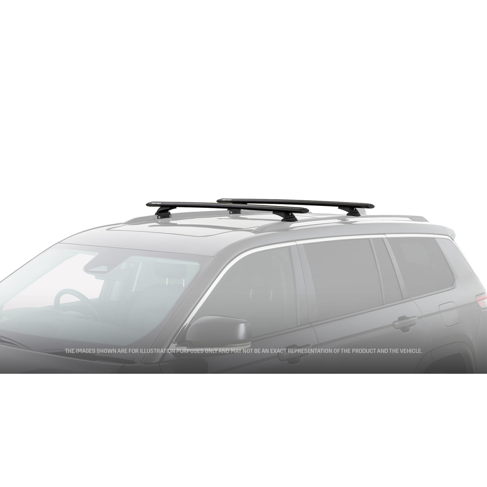 Kit 2 barres de toit noires RHINO-RACK Vortex RCL • JB0192 