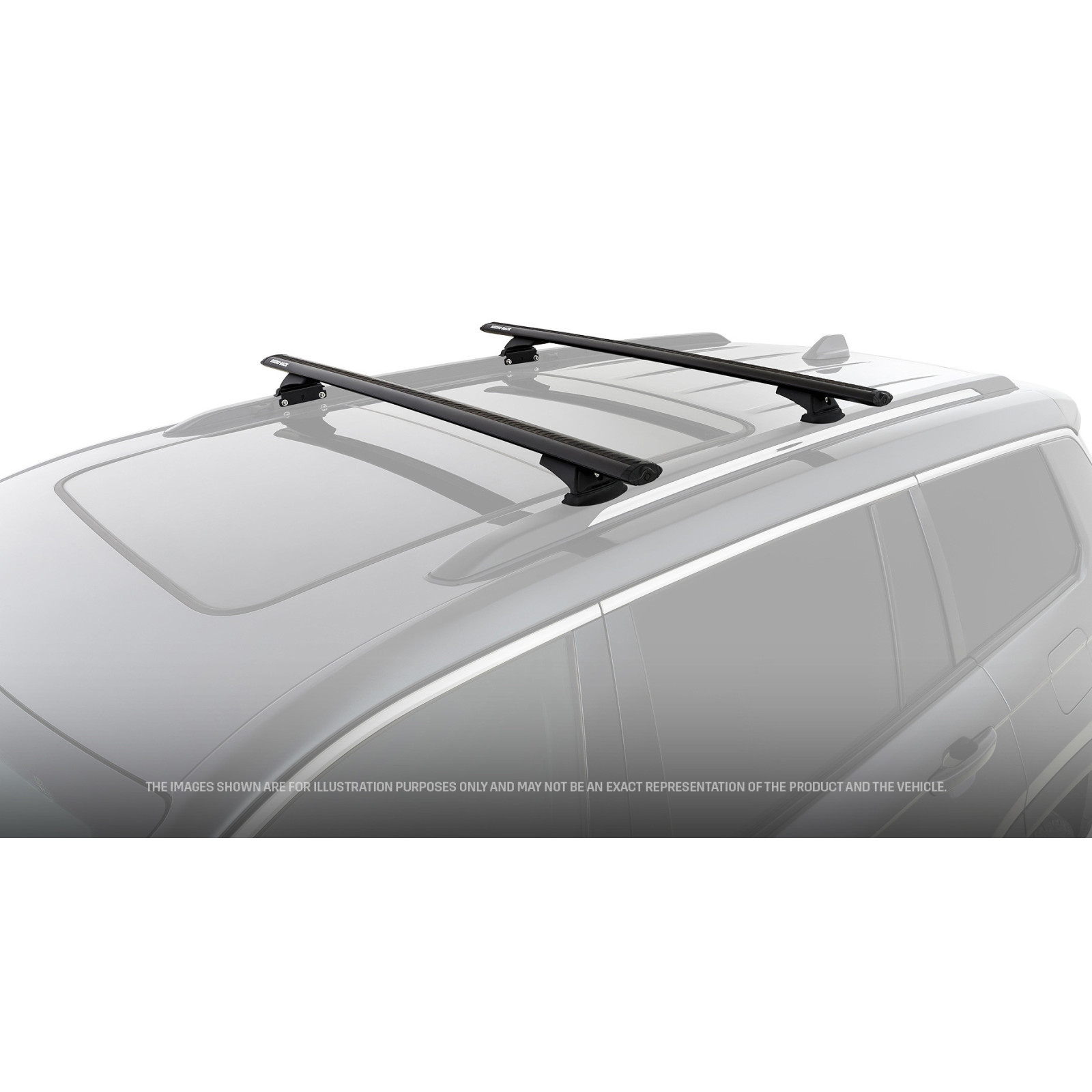 Kit 2 barres de toit noires RHINO-RACK Vortex RCL • JB0192 