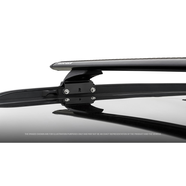 Kit 2 barres de toit noires RHINO-RACK Vortex RCL • JB0192 