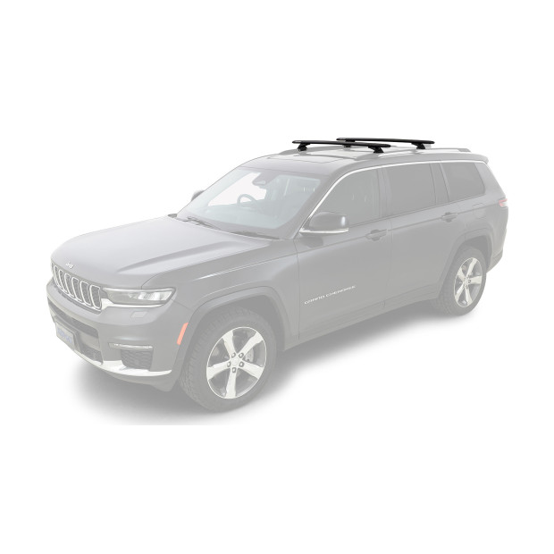 Kit 2 barres de toit noires RHINO-RACK Vortex RCL • JB0192 