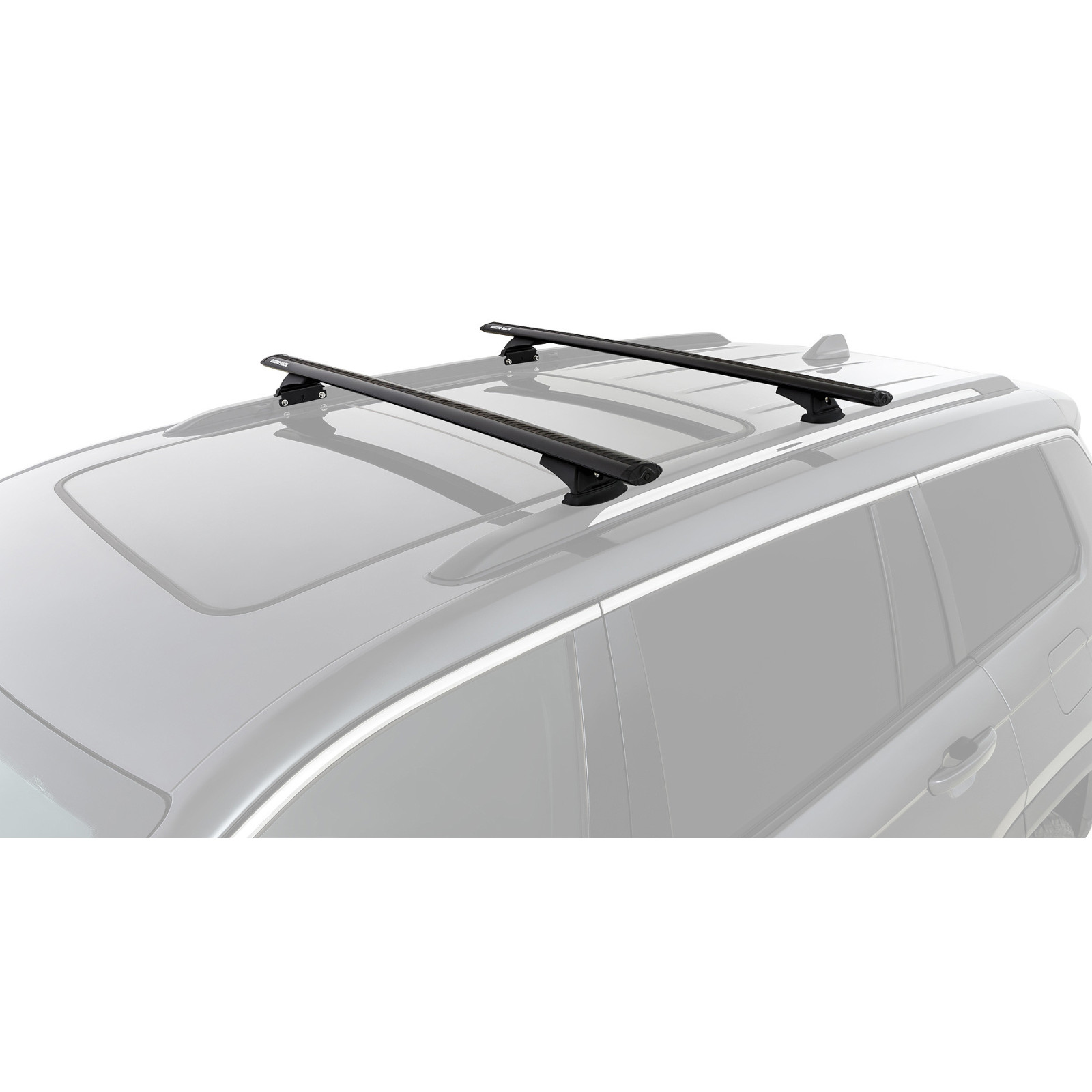 Kit 2 barres de toit noires RHINO-RACK Vortex RCL • JB0192 