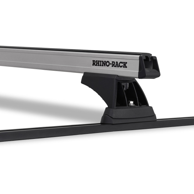 Kit 2 barres de toit noires RHINO-RACK Heavy Duty RCH Trackmount • JB0826 