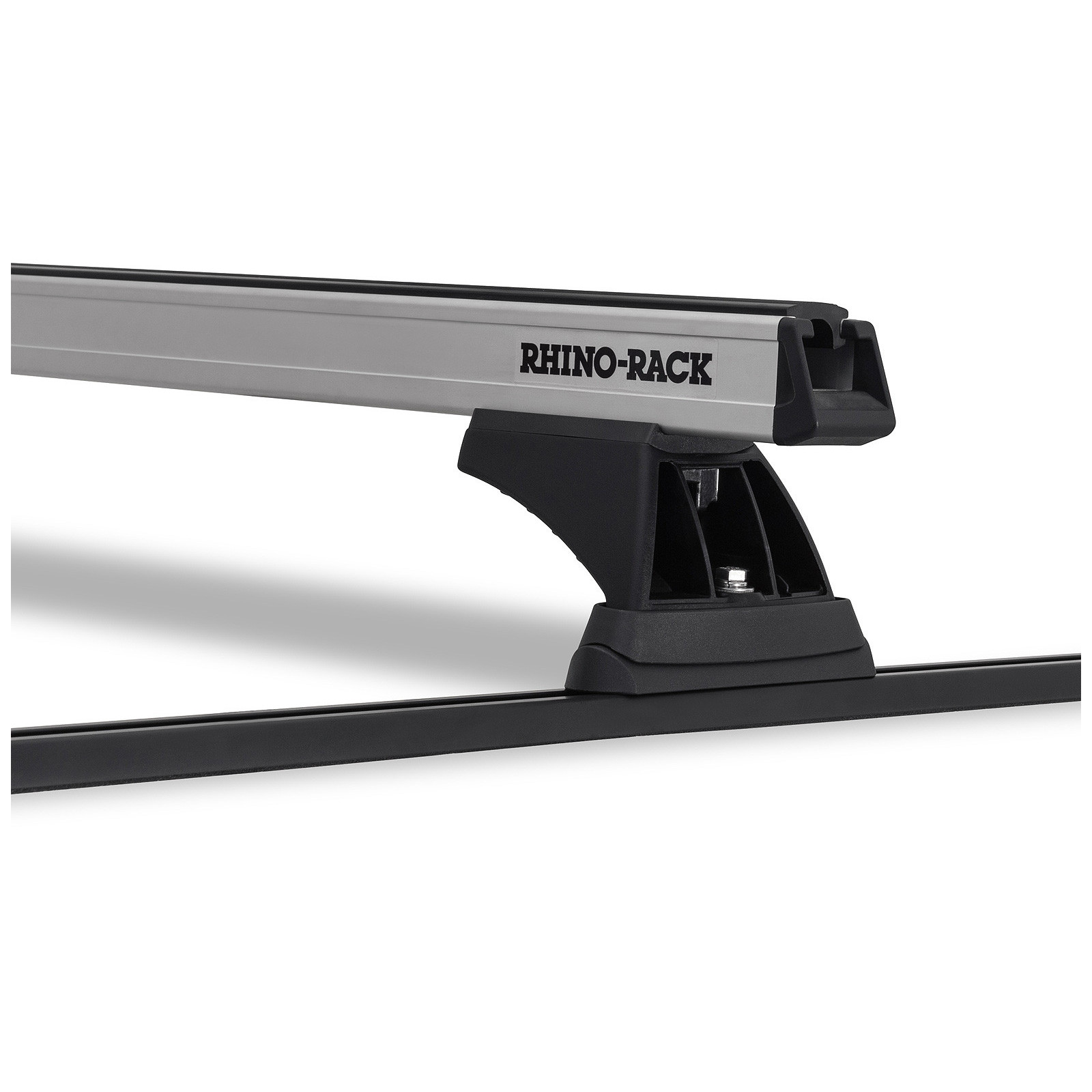 Kit 2 barres de toit noires RHINO-RACK Heavy Duty RCH Trackmount • JB0864 