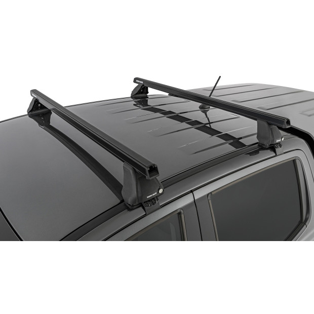 Kit 2 barres de toit noires RHINO-RACK Heavy Duty 2500 • JB0963 
