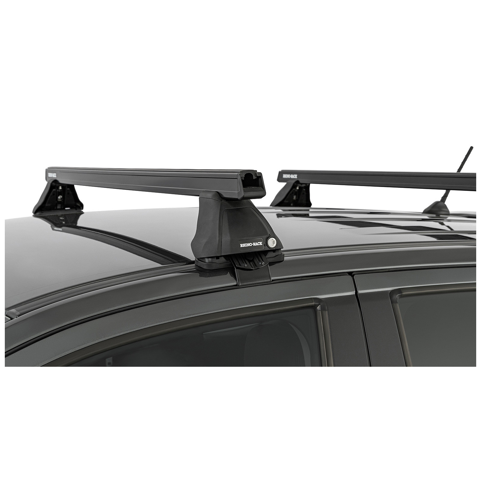 Kit 2 barres de toit noires RHINO-RACK Heavy Duty 2500 • JB0963 