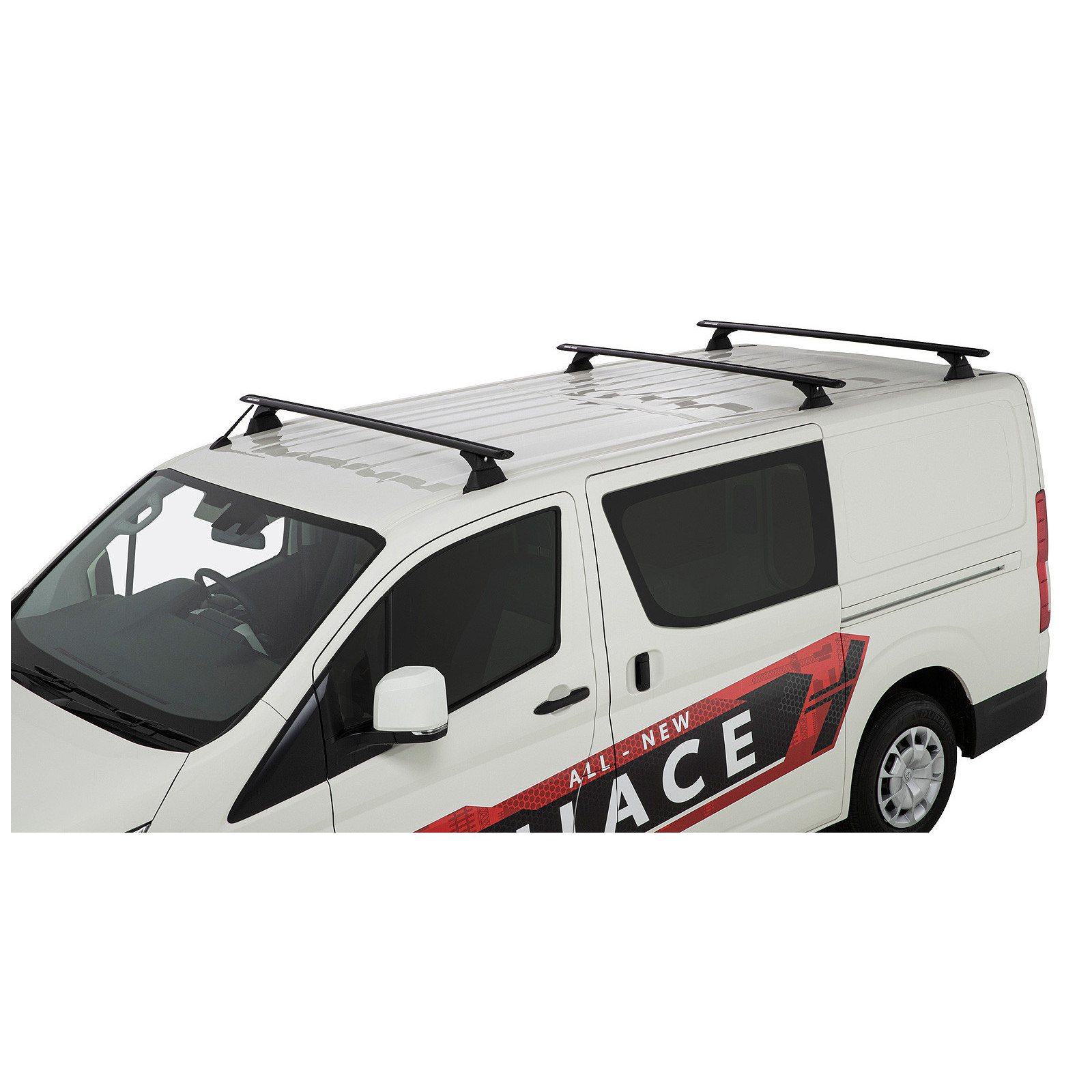 Kit 3 barres de toit noires RHINO-RACK Vortex RCH • JB1601 