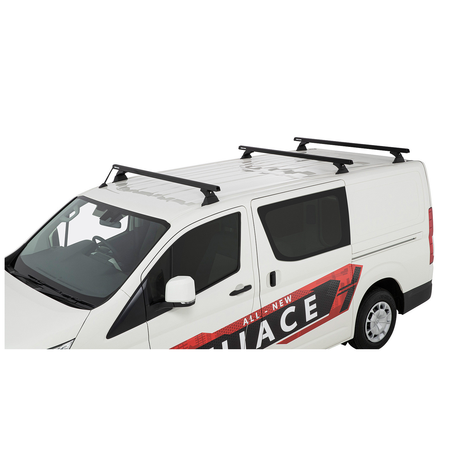 Kit 3 barres de toit noires RHINO-RACK Heavy Duty RCH • JB1603 