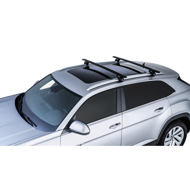 Kit 2 barres de toit noires RHINO-RACK Vortex SX • JB1622 