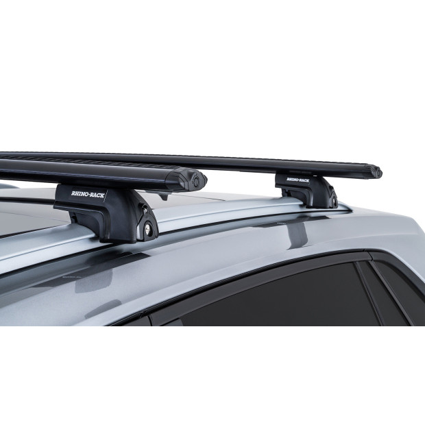 Kit 2 barres de toit noires RHINO-RACK Vortex SX • JB1622 