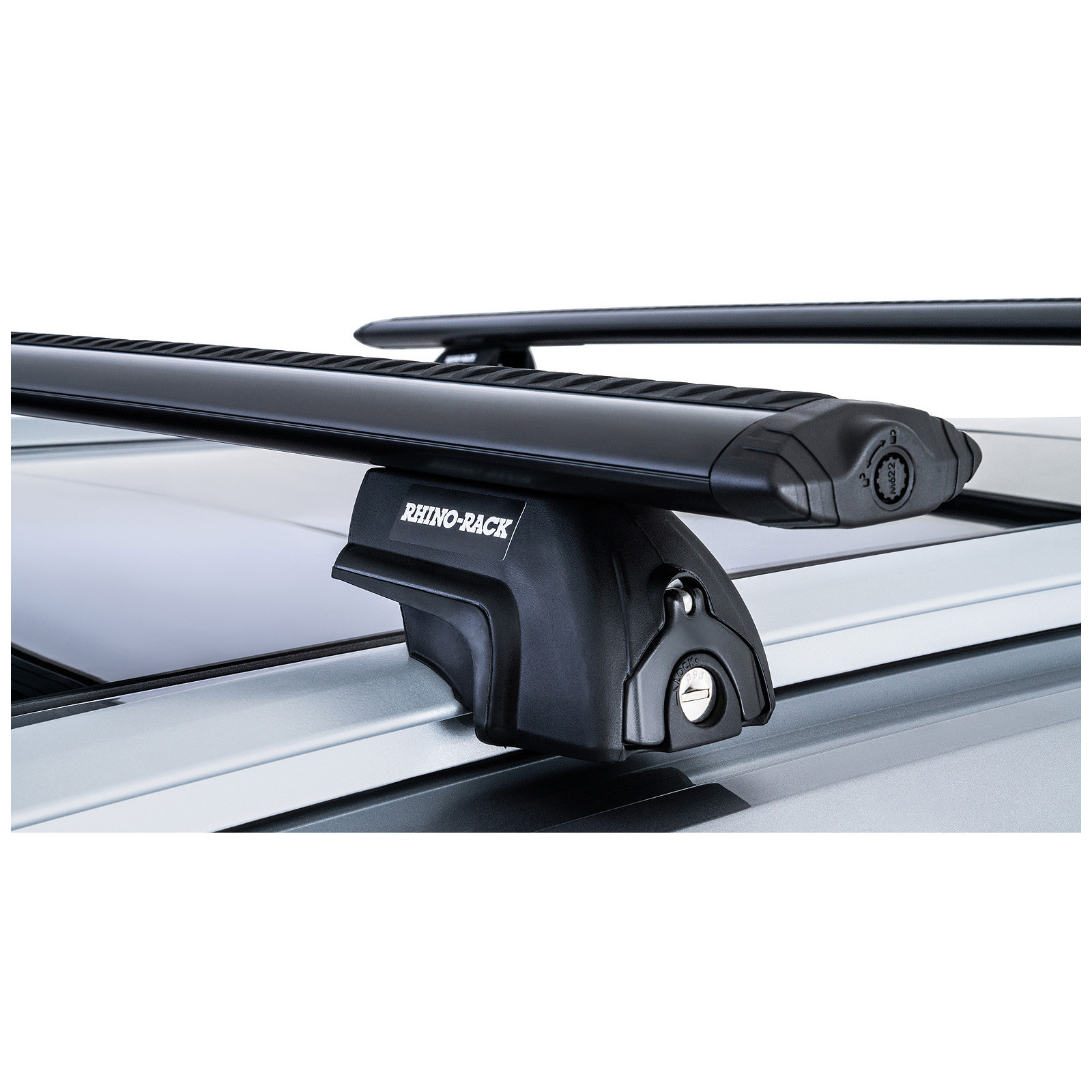 Kit 2 barres de toit noires RHINO-RACK Vortex SX • JB1622 