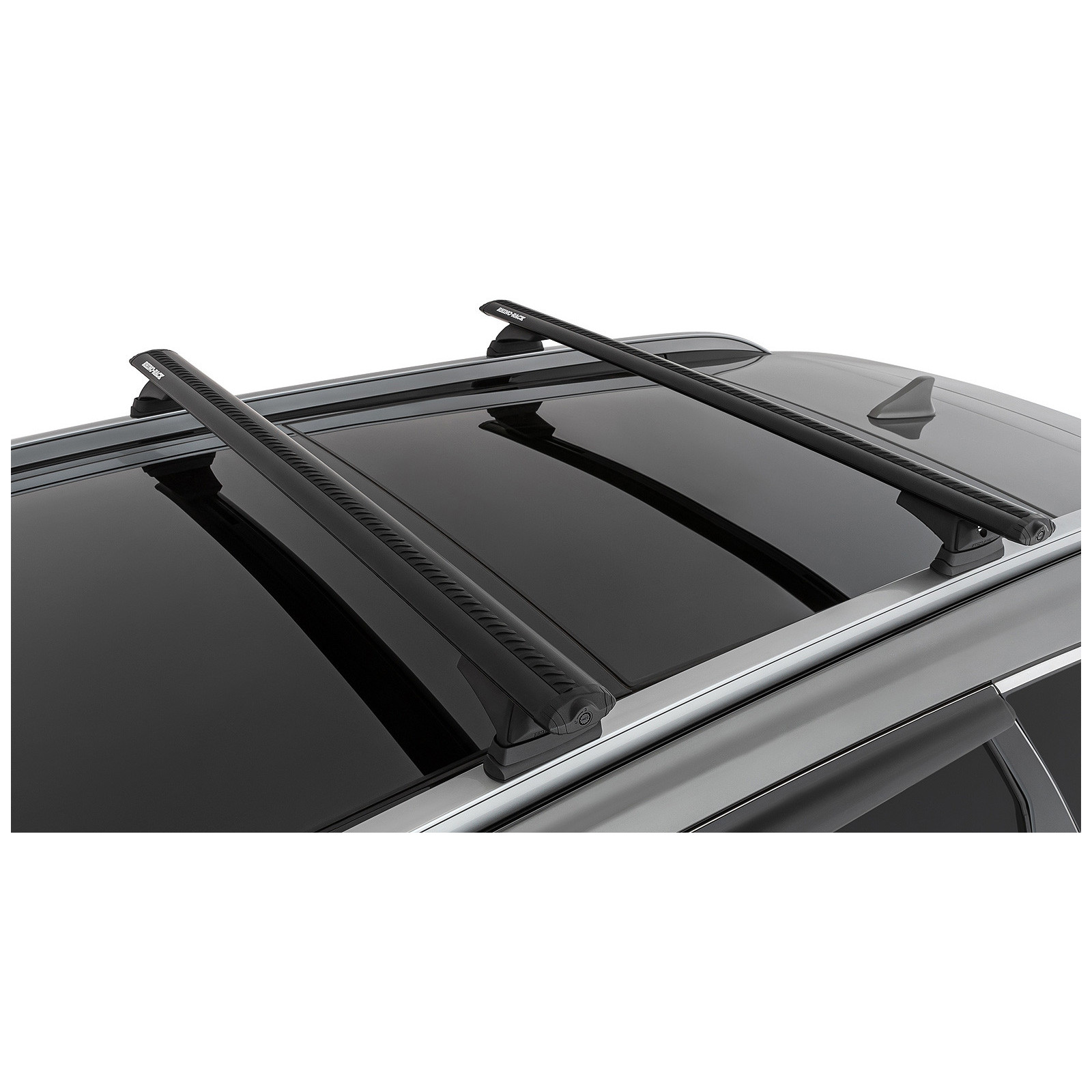 Kit 2 barres de toit noires RHINO-RACK Vortex RCL • JB1626 