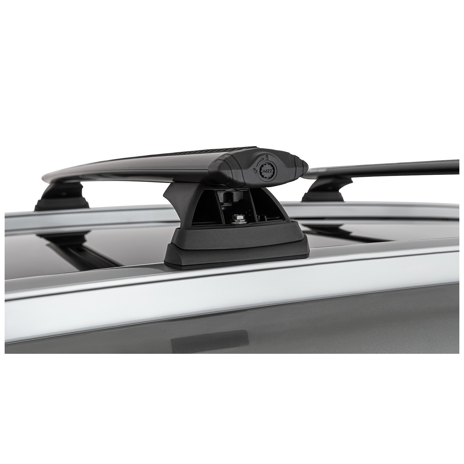 Kit 2 barres de toit noires RHINO-RACK Vortex RCL • JB1626 