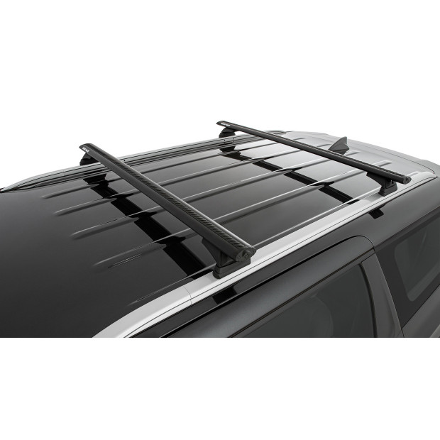 Kit 2 barres de toit noires RHINO-RACK Vortex RCL • JB1626 