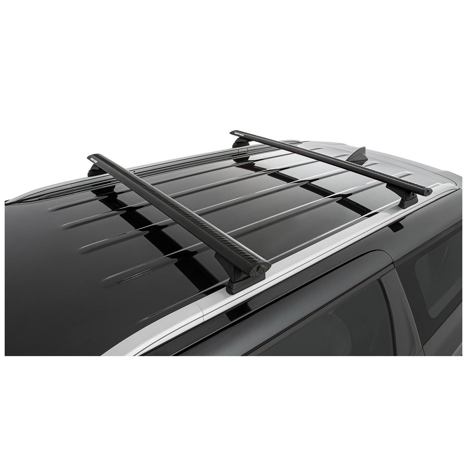 Kit 2 barres de toit noires RHINO-RACK Vortex RCL • JB1626 