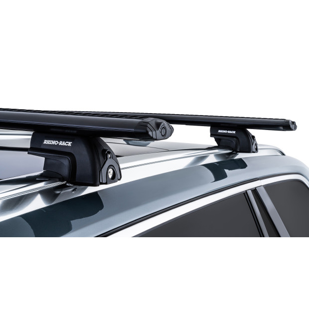 Kit 2 barres de toit noires RHINO-RACK Vortex SX • JB1646 