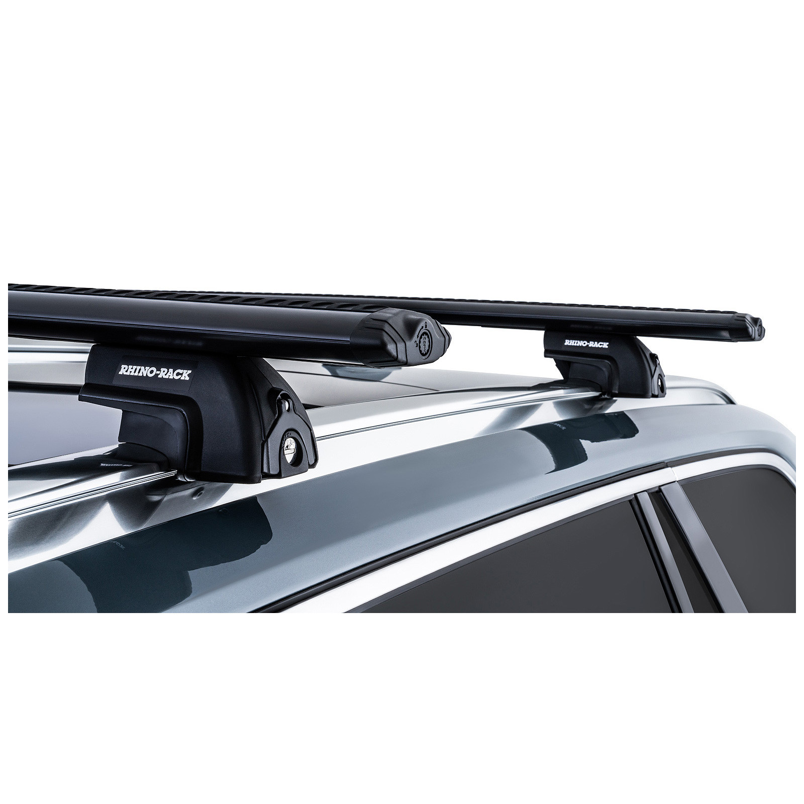 Kit 2 barres de toit noires RHINO-RACK Vortex SX • JB1646 