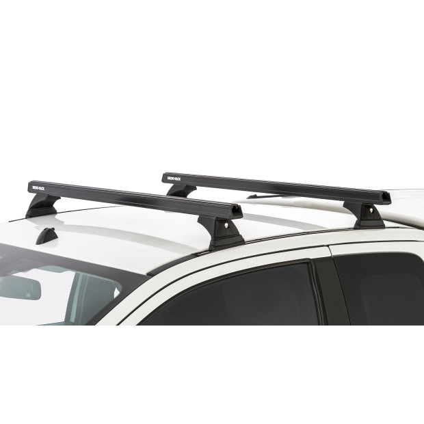 Kit 2 barres de toit noires RHINO-RACK Heavy Duty RCH • JB1669 