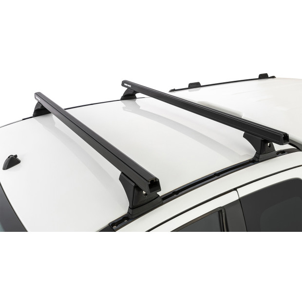 Kit 2 barres de toit noires RHINO-RACK Heavy Duty RCH • JB1669 