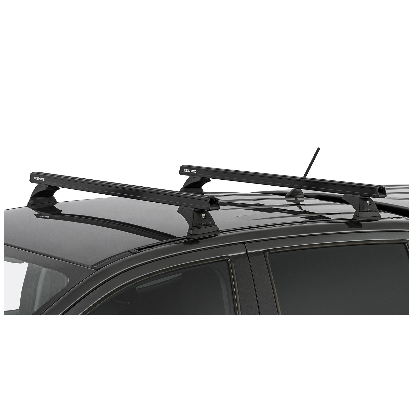 Kit 2 barres de toit noires RHINO-RACK Heavy Duty RCH • JB1673 