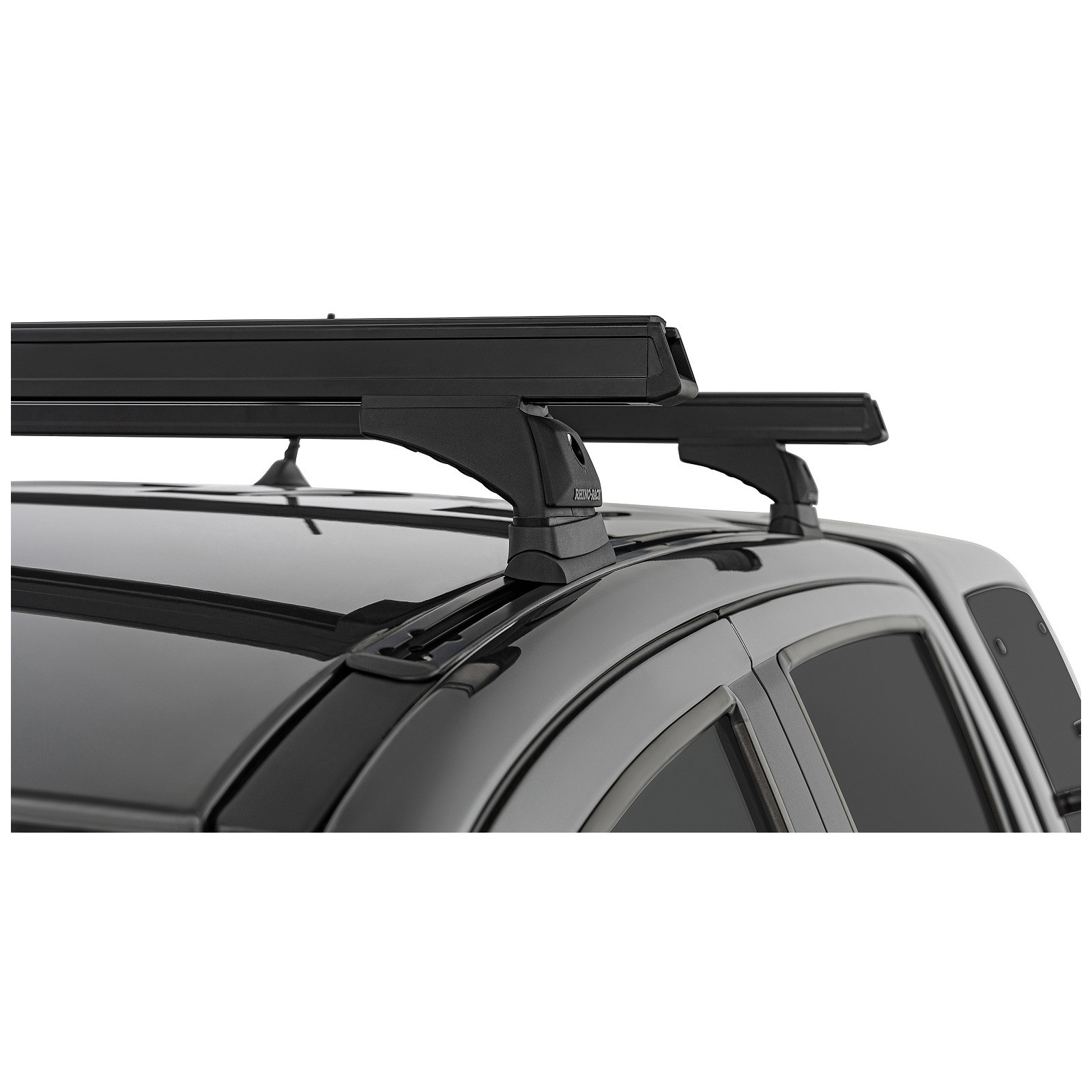 Kit 2 barres de toit noires RHINO-RACK Heavy Duty RCH • JB1673 