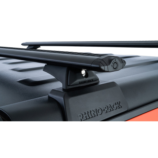 Kit 2 barres de toit noires RHINO-RACK Vortex RCL Backbone • JC-00295 